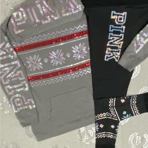 RARE VS PINK CHRISTMAS BLING SET NWOT